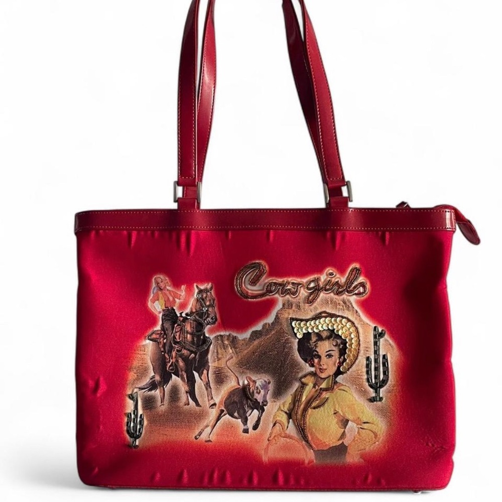 Red Cowgirls Graphic Tote Bag
